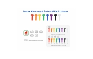 MASTERKIDZ Kolorowe Śrubki 5 Kształtów Do Tablicy Kreatywnej STEM 512 Sztuk Mix Kolorów