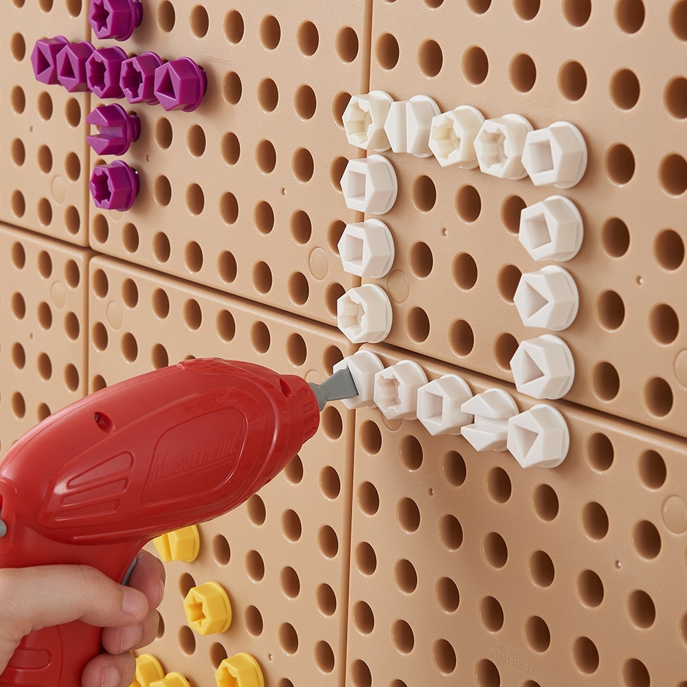 MASTERKIDZ spalvingi varžtai 5 formos STEM Creative Board 512 vnt