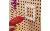 MASTERKIDZ spalvingi varžtai 5 formos STEM Creative Board 512 vnt