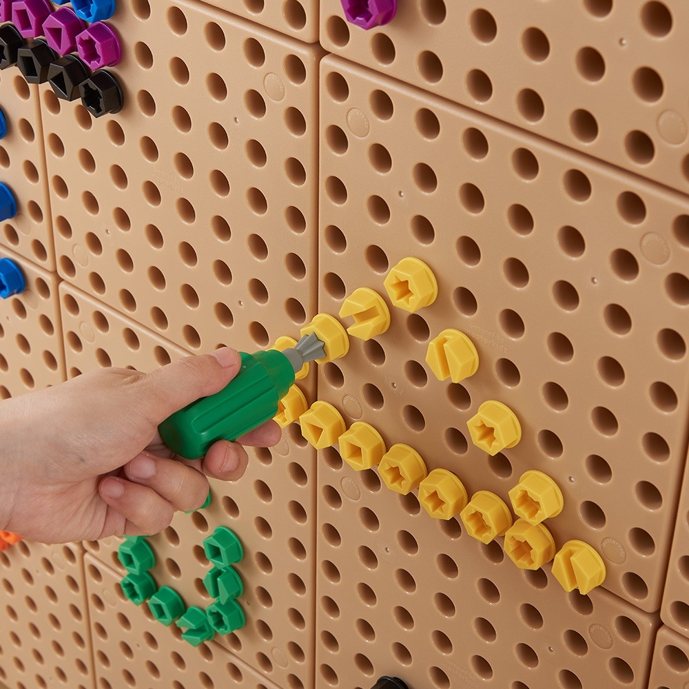 MASTERKIDZ spalvingi varžtai 5 formos STEM Creative Board 512 vnt