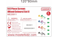 MASTERKIDZ spalvingi varžtai 5 formos STEM Creative Board 512 vnt