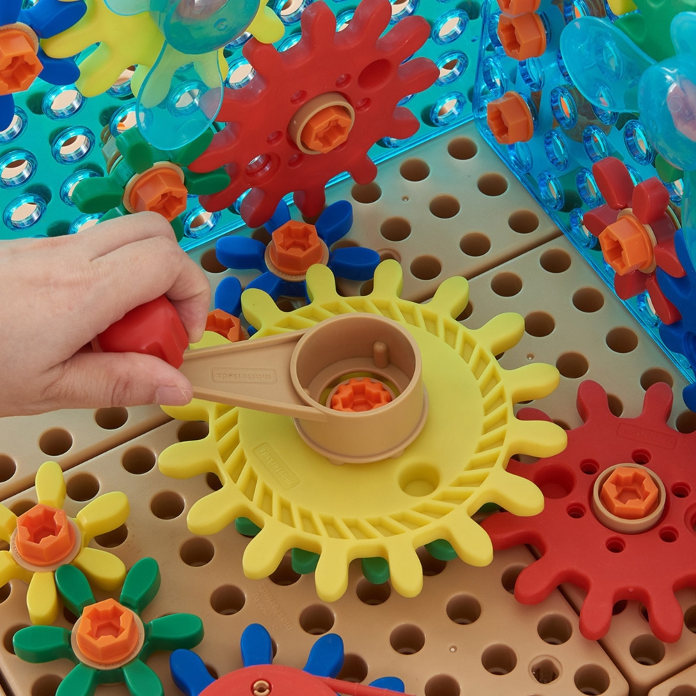 Spalvingų MASTERKIDZ priedų rinkinys Mixed Gears for STEM Wall Panels 198 el.