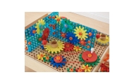 Spalvingų MASTERKIDZ priedų rinkinys Mixed Gears for STEM Wall Panels 198 el.
