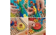 Spalvingų MASTERKIDZ priedų rinkinys Mixed Gears for STEM Wall Panels 198 el.