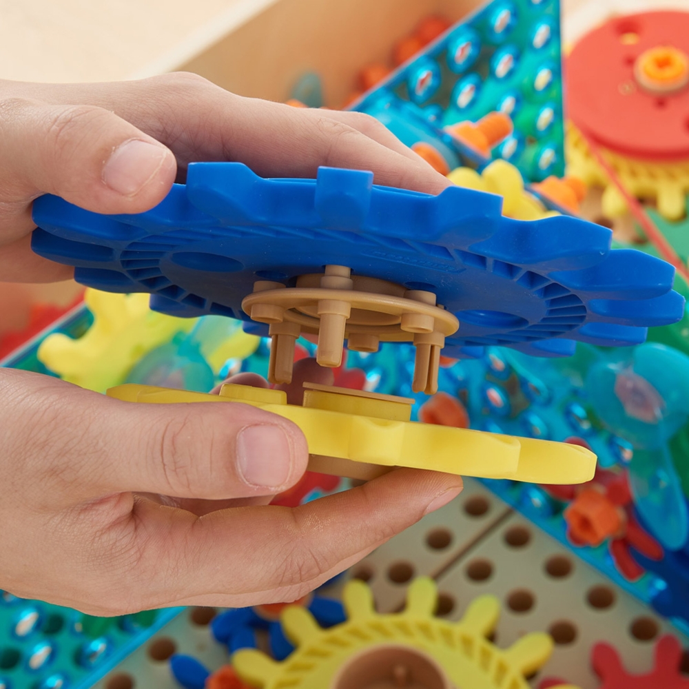 Spalvingų MASTERKIDZ priedų rinkinys Mixed Gears for STEM Wall Panels 198 el.