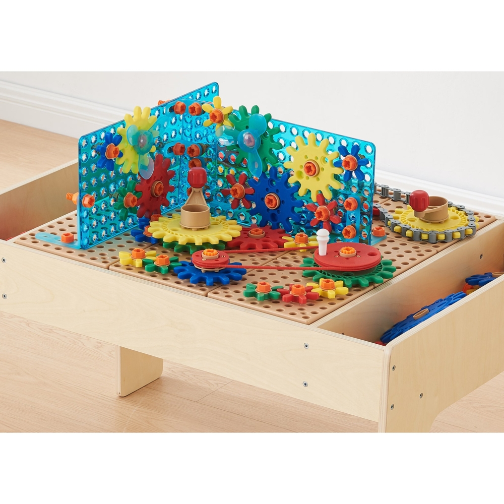 Spalvingų MASTERKIDZ priedų rinkinys Mixed Gears for STEM Wall Panels 198 el.