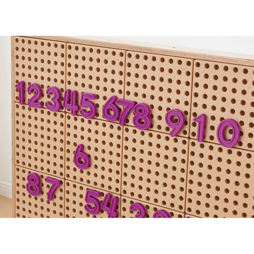 Skaičių ir ženklų rinkinys STEM sieninėms plokštėms MASTERKIDZ, skirtas mokytis skaičiavimo ir matematikos 82 el.