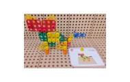 MASTERKIDZ Zestaw Geometrycznych Kształtów Klocków do Paneli Ściennych STEM 260 el.