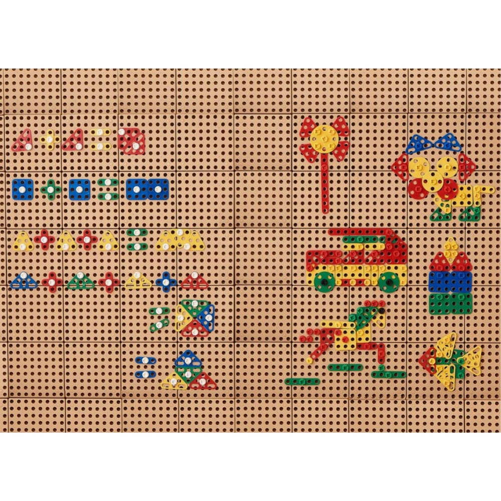 Geometrinių formų blokų rinkinys STEM sieninėms plokštėms MASTERKIDZ 260 el.