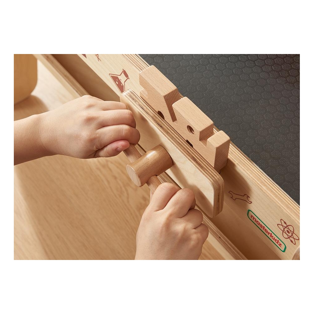 MASTERKIDZ Drewniany Warsztat XXL Montessori STEM z Narzędziami + Akcesoria