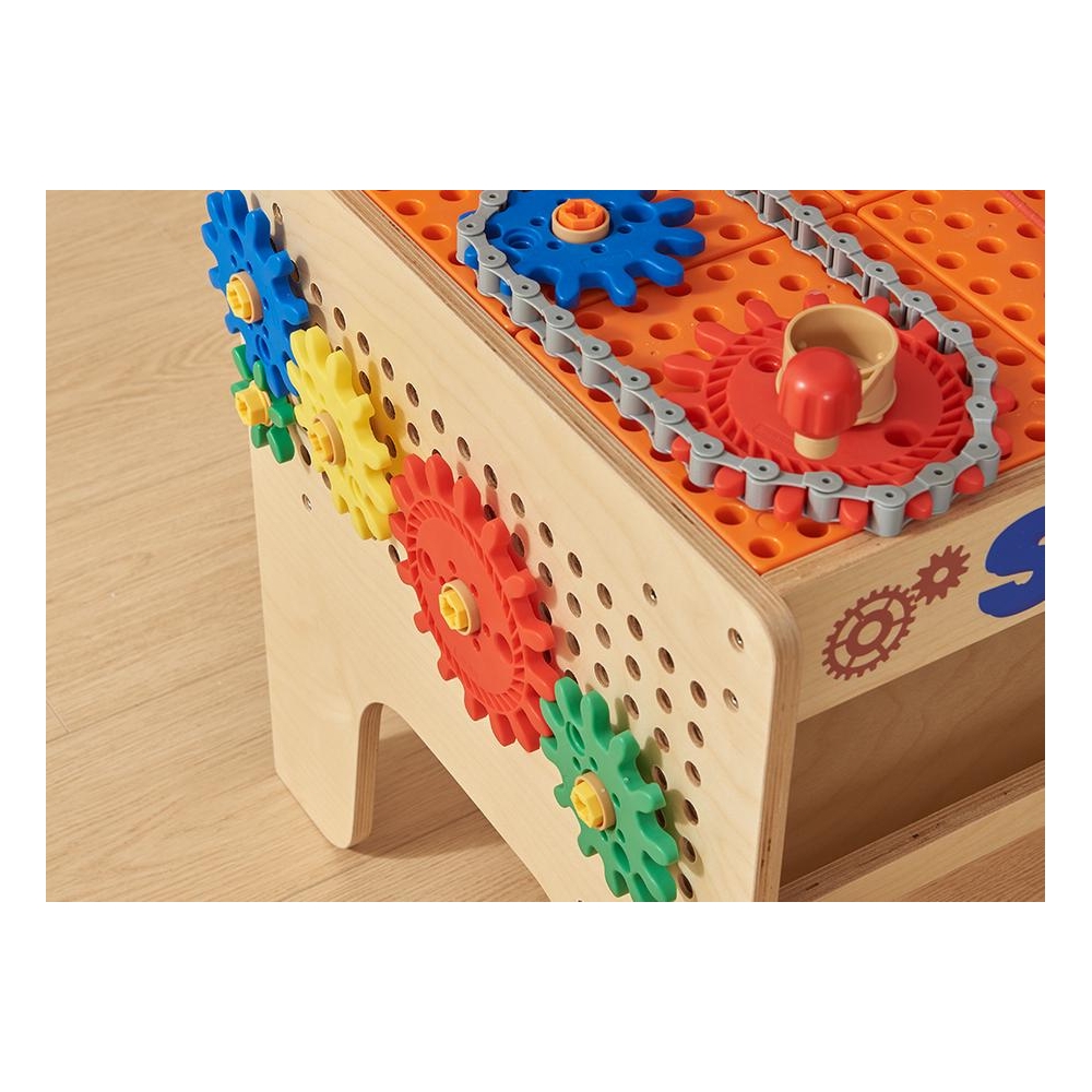 Medinės XXL Montessori STEM dirbtuvės su įrankiais ir priedais MASTERKIDZ-Žaislai, Lavinamieji žaislai, Veiklos centrai-e-vaikas