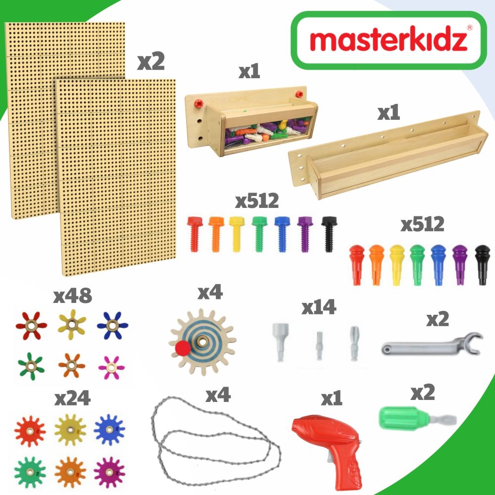 Montavimo plokštės MASTERKIDZ STEM + priedai, XXL rinkinys