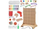 Edukacinė STEM kūrybinio mokymosi lenta MASTERKIDZ Atskiros konstrukcijos 166x125 cm + priedų rinkinys-Žaislai, Lavinamieji žais