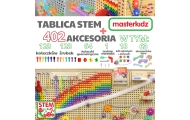 Edukacinė STEM kūrybinio mokymosi lenta MASTERKIDZ Atskiros konstrukcijos 166x125 cm + priedų rinkinys-Žaislai, Lavinamieji žais