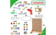 Edukacinė STEM kūrybinio mokymosi lenta MASTERKIDZ Atskiros konstrukcijos 166x125 cm + priedų rinkinys-Žaislai, Lavinamieji žais