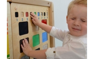 MASTERKIDZ Tablica Edukacyjna Rozpoznawanie Materiałów Faktur Zmysł Dotyku
