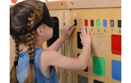 MASTERKIDZ Tablica Edukacyjna Rozpoznawanie Materiałów Faktur Zmysł Dotyku