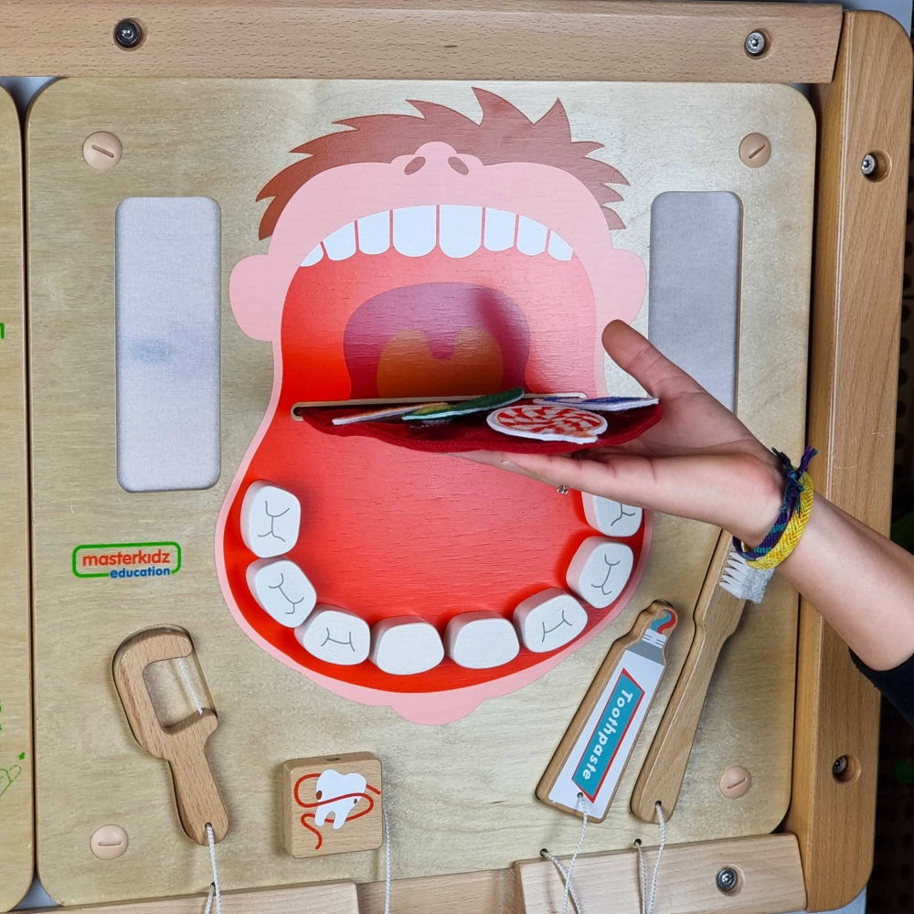Sensorinė sieninė lenta - Burnos higiena Flex MASTERKIDZ Montessori