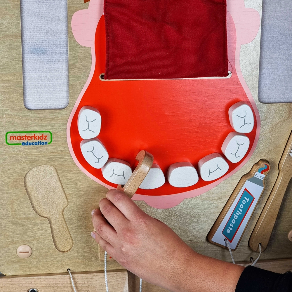 Sensorinė sieninė lenta - Burnos higiena Flex MASTERKIDZ Montessori
