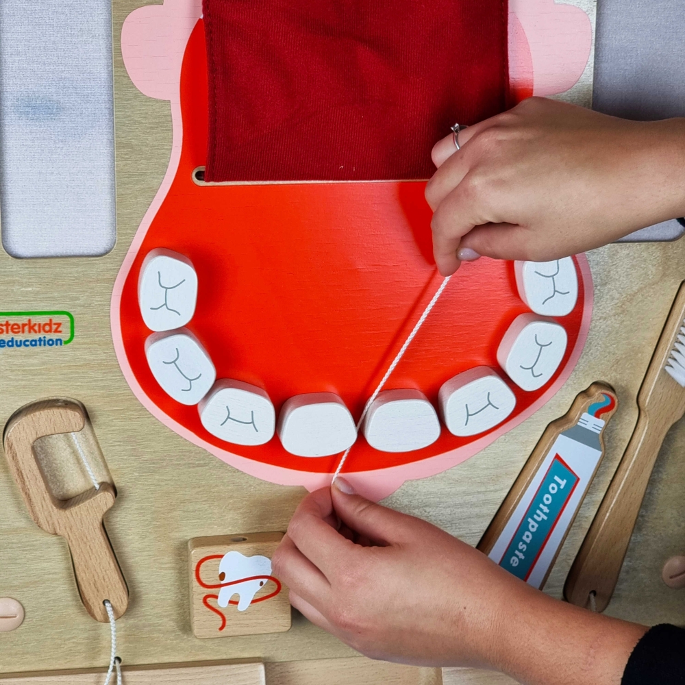 Sensorinė sieninė lenta - Burnos higiena Flex MASTERKIDZ Montessori