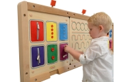 Sieninė lenta MASTERKIDZ Atidarymo ir uždarymo užtrauktukai Mygtukai Montessori-Žaislai, Lavinamieji žaislai, Veiklos centrai-e-