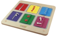 Sieninė lenta MASTERKIDZ Atidarymo ir uždarymo užtrauktukai Mygtukai Montessori-Žaislai, Lavinamieji žaislai, Veiklos centrai-e-