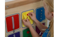 MASTERKIDZ Tablica Ścienna Otwieranie I Zamykanie Zamków Suwaki Guziki Montessori