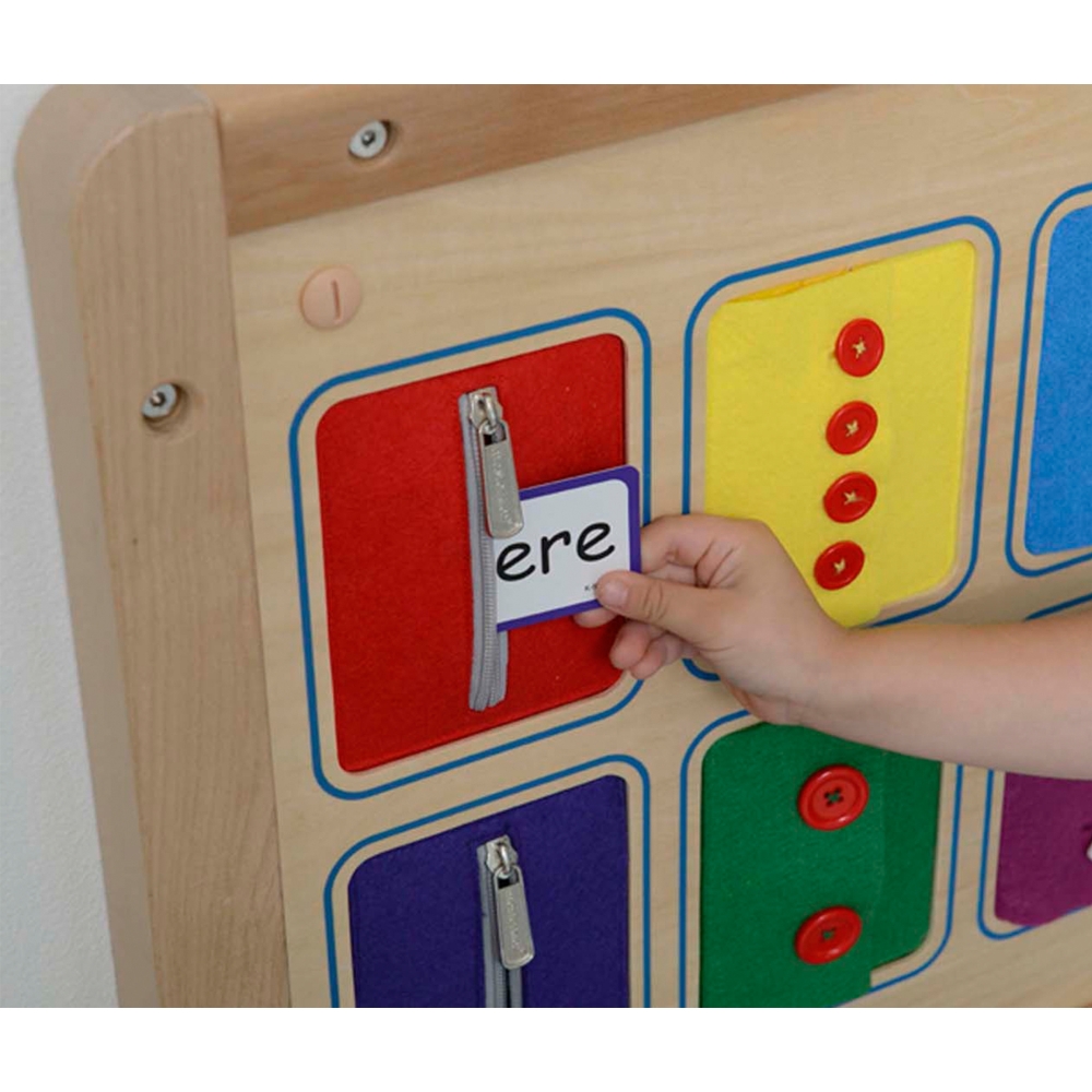 Sieninė lenta MASTERKIDZ Atidarymo ir uždarymo užtrauktukai Mygtukai Montessori-Žaislai, Lavinamieji žaislai, Veiklos centrai-e-