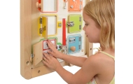 Sieninė edukacinė lenta MASTERKIDZ Mokymasis atidaryti ir uždaryti užraktus