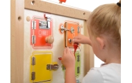 MASTERKIDZ Nauka Otwierania i Zamykania Zamków Ścienna Tablica Manipulacyjna