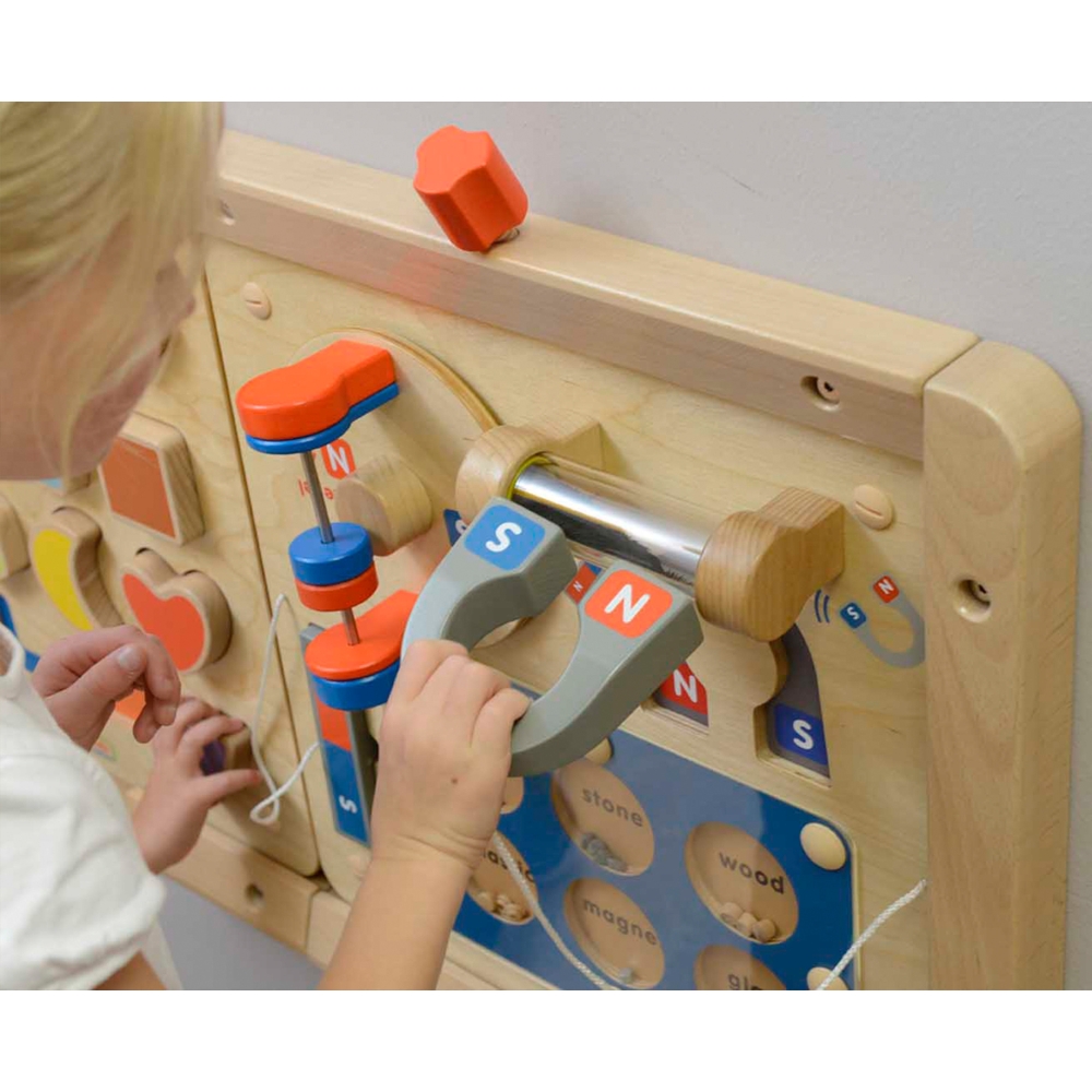 Magnetinės traukos mokslas - Flex Montessori mokomoji sieninė lenta MASTERKIDZ