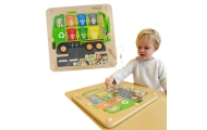 Atliekų rūšiavimo magnetinė lenta MASTERKIDZ Montessori perdirbimo sunkvežimis-Žaislai, Lavinamieji žaislai, Veiklos centrai-e-v