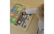 Atliekų rūšiavimo magnetinė lenta MASTERKIDZ Montessori perdirbimo sunkvežimis-Žaislai, Lavinamieji žaislai, Veiklos centrai-e-v