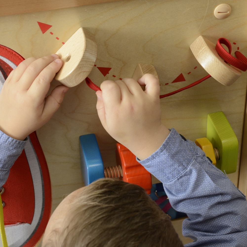 Mokomoji lenta MASTERKIDZ Montessori užrišimo užduotis, skirta rankų judrumui lavinti-Žaislai, Lavinamieji žaislai, Veiklos cent
