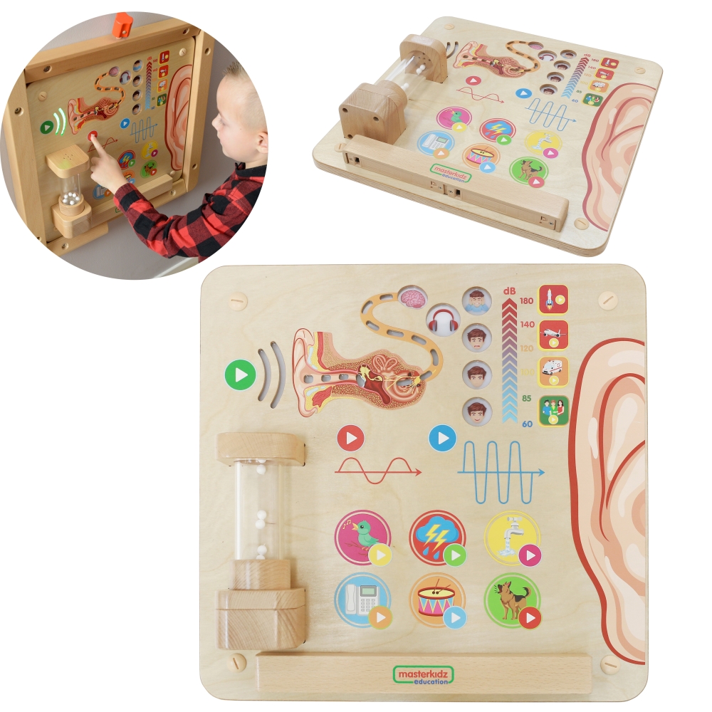 Klausos pojūčio ugdymo lenta MASTERKIDZ Montessori
