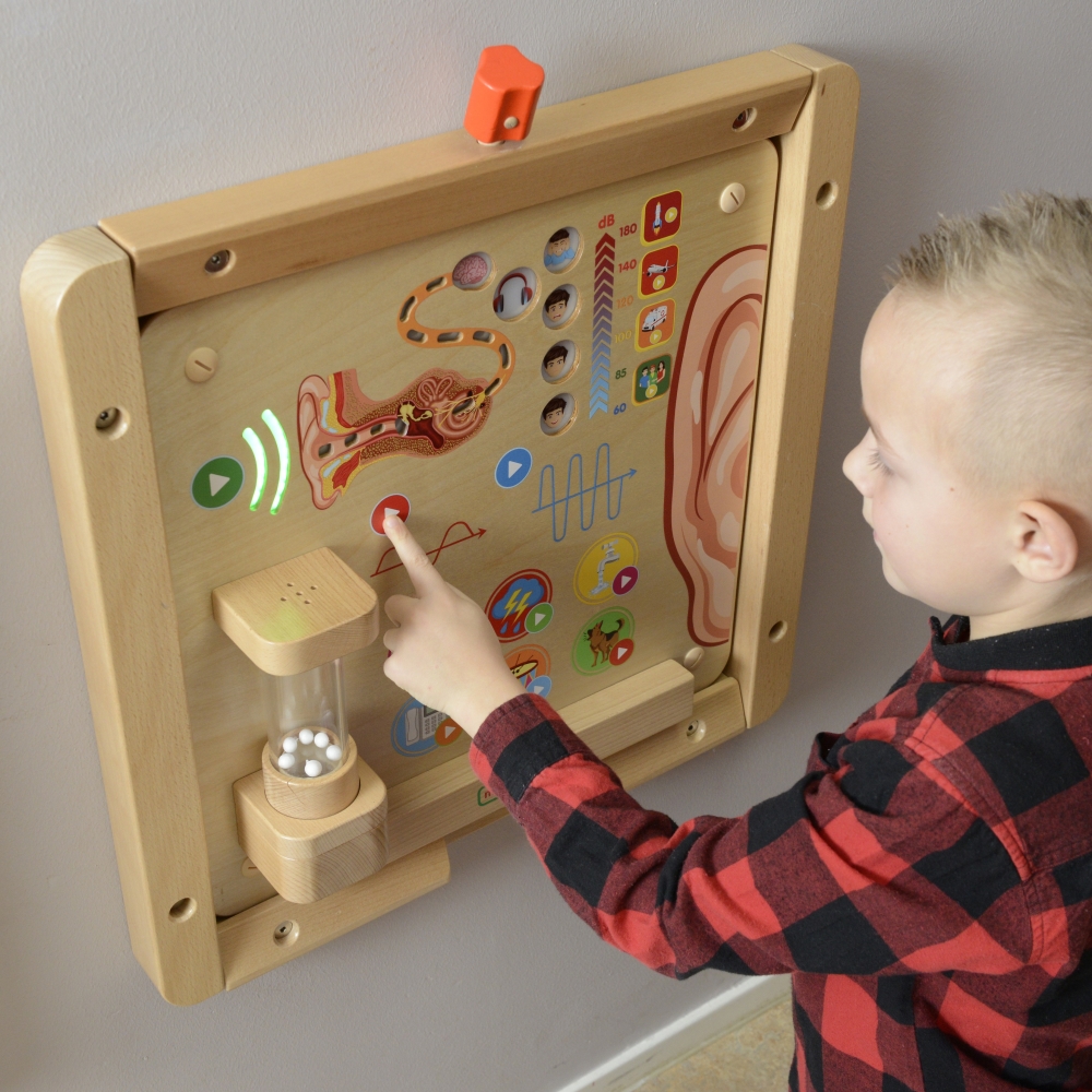 Klausos pojūčio ugdymo lenta MASTERKIDZ Montessori
