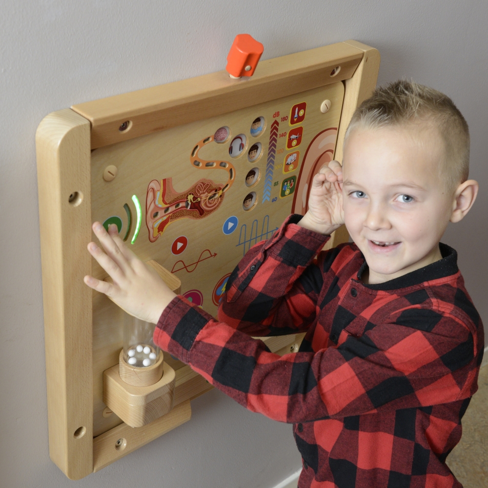 Klausos pojūčio ugdymo lenta MASTERKIDZ Montessori