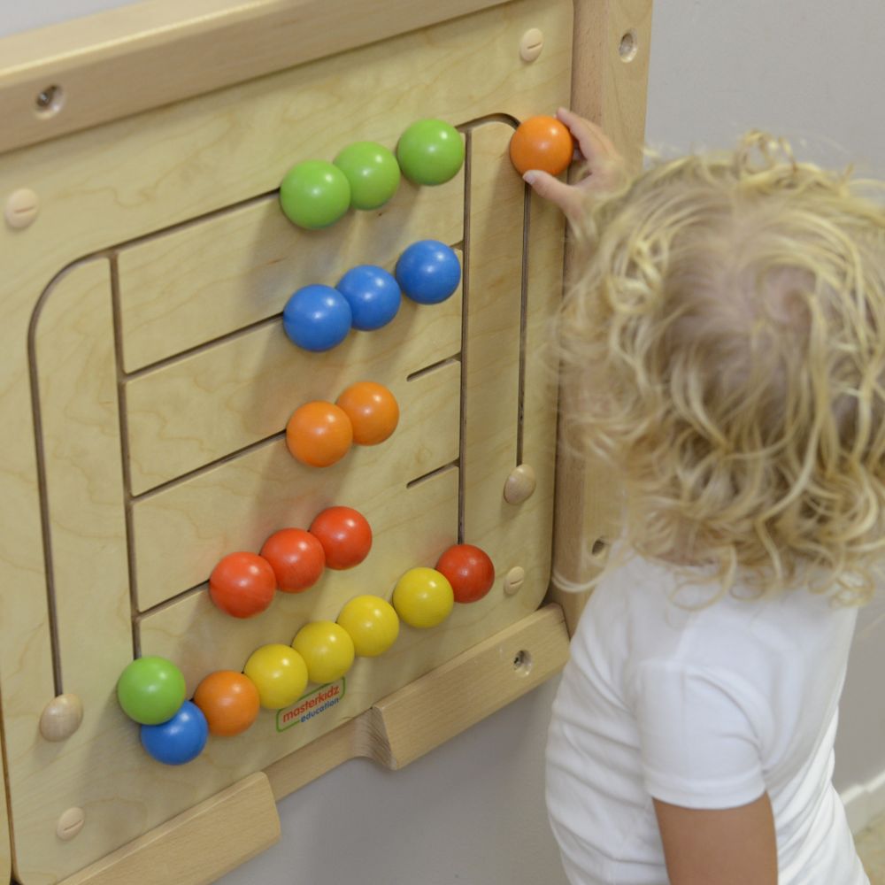 Edukacinė sieninė lenta Karoliukų labirintas MASTERKIDZ Montessori-Žaislai, Lavinamieji žaislai, Veiklos centrai-e-vaikas