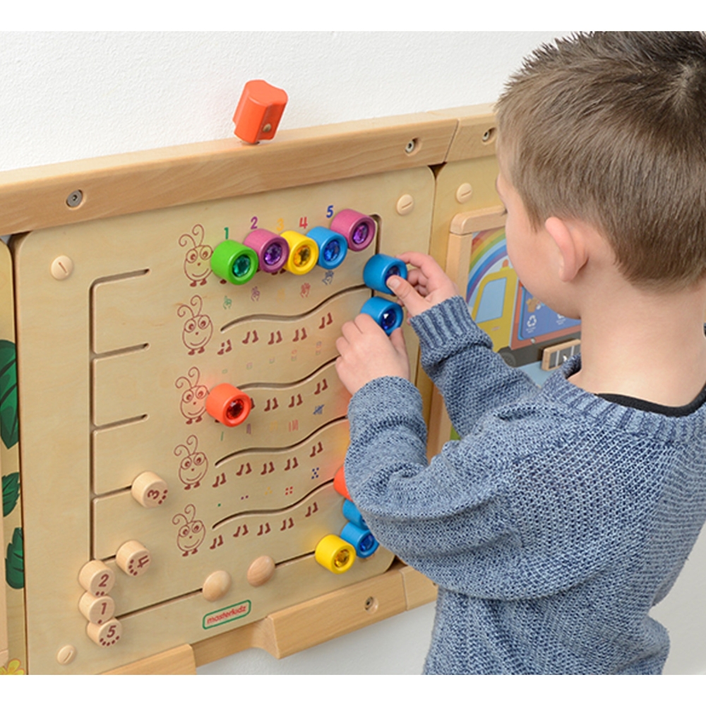 Mokomoji sieninė lenta MASTERKIDZ Spalvoti vikšrai mokosi skaičių ir kiekybės Montessori