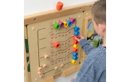 MASTERKIDZ Kolorowe Gąsieniczki Nauka Liczb i Ilości - Tablica Ścienna Edukacyjna Montessori