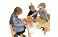 MASTERKIDZ Duża Drewniana Nawlekanka Sznurowanka Montessori