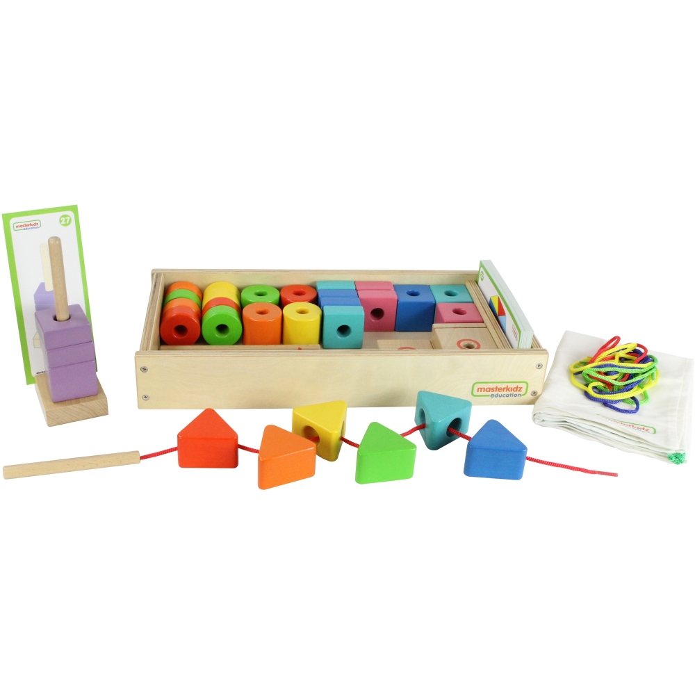 Medinis žaidimas su raišteliais MASTERKIDZ didelis Montessori-Žaislai, Lavinamieji žaislai, Veiklos centrai-e-vaikas