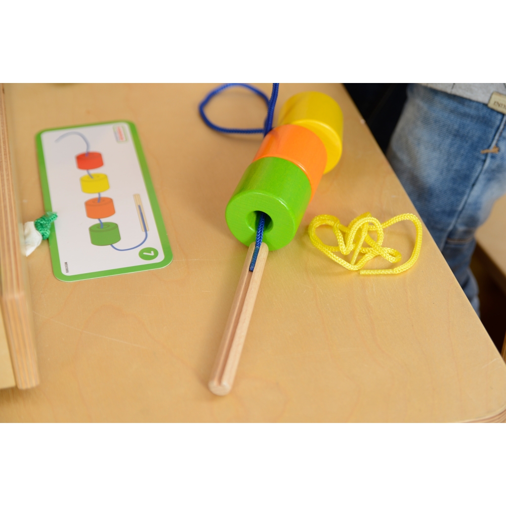 Medinis žaidimas su raišteliais MASTERKIDZ didelis Montessori-Žaislai, Lavinamieji žaislai, Veiklos centrai-e-vaikas