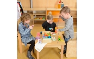 MASTERKIDZ Duża Drewniana Nawlekanka Sznurowanka Montessori