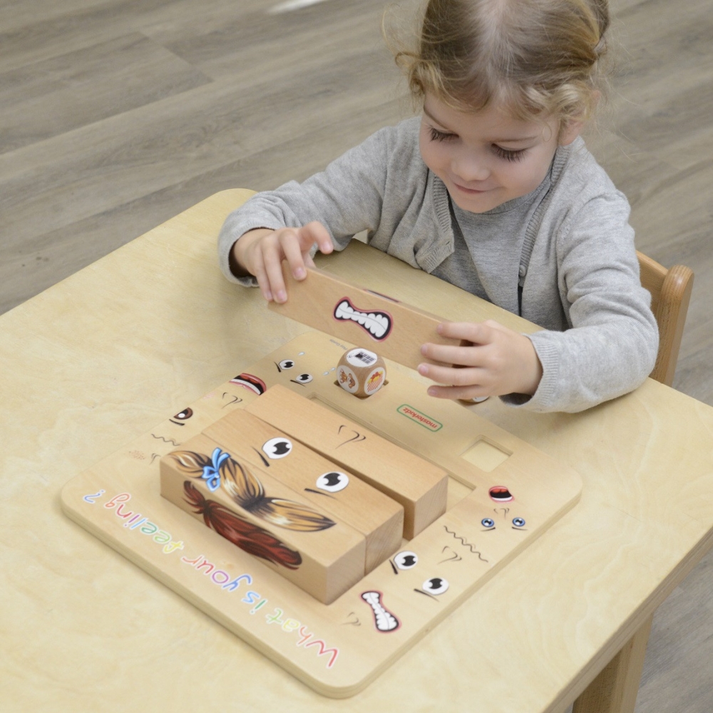 Mokymosi emocijų MASTERKIDZ Montessori medinis žaidimas-Žaislai, Lavinamieji žaislai, Veiklos centrai-e-vaikas