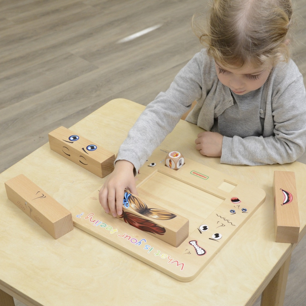 Mokymosi emocijų MASTERKIDZ Montessori medinis žaidimas-Žaislai, Lavinamieji žaislai, Veiklos centrai-e-vaikas