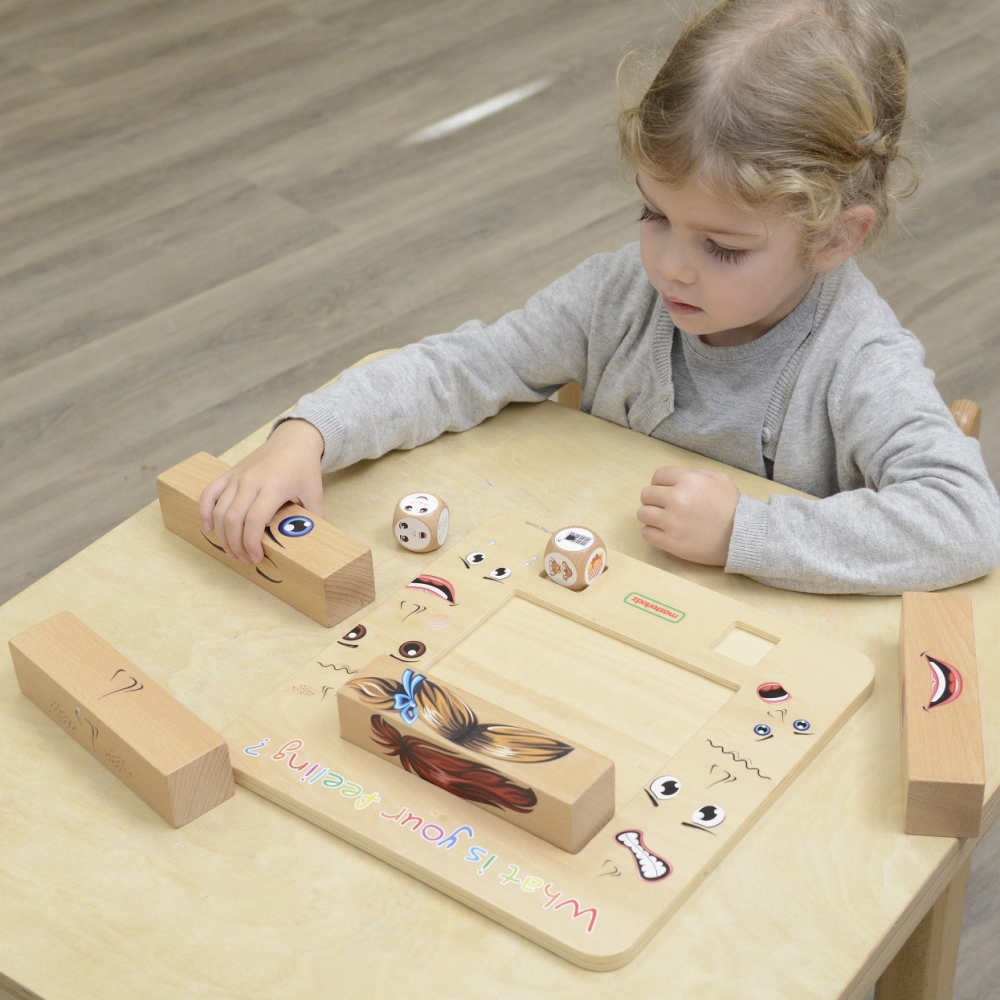 Mokymosi emocijų MASTERKIDZ Montessori medinis žaidimas-Žaislai, Lavinamieji žaislai, Veiklos centrai-e-vaikas