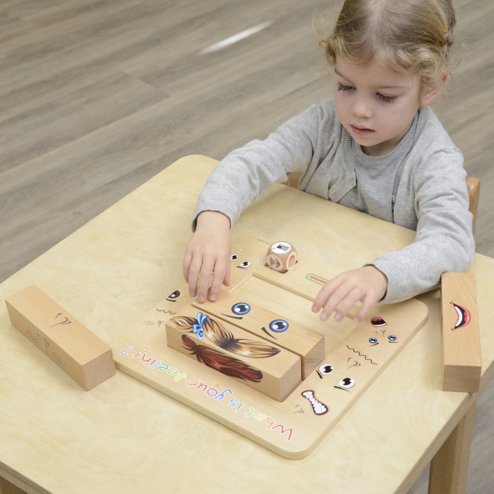 Mokymosi emocijų MASTERKIDZ Montessori medinis žaidimas-Žaislai, Lavinamieji žaislai, Veiklos centrai-e-vaikas