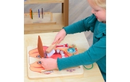 MASTERKIDZ Nauka Zdrowej Higieny Jamy Ustnej na Przykładzie Pieska - Tablica Ścienna Edukacyjna Montessori