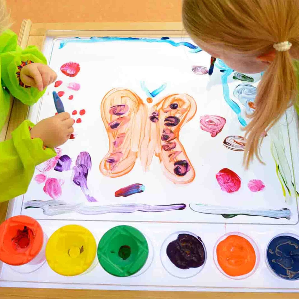 Sensorinis rėmelis MASTERKIDZ LED skydelis + skaidrus dažymo dėklas-Žaislai, Lavinamieji žaislai, Veiklos centrai-e-vaikas